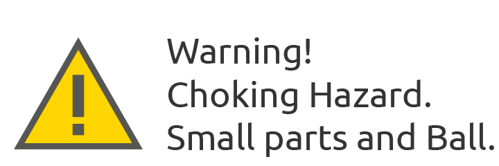 Warning! Choking Hazard. Small parts and Ball.
