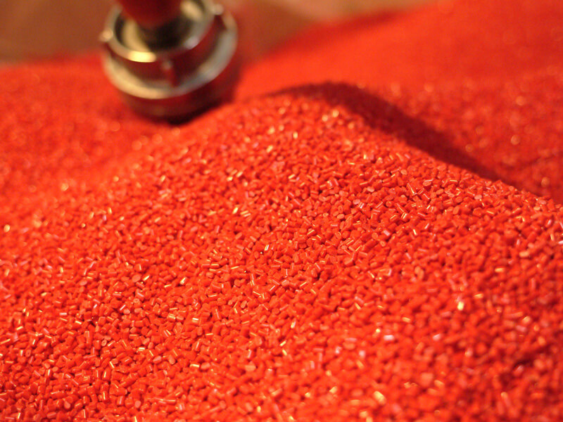 ABS granules used to make LEGO bricks